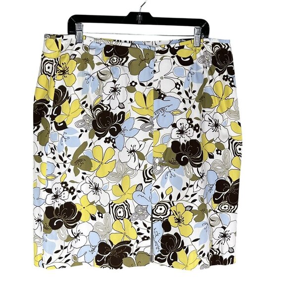 Tahari Arthur S Levine NWT18 Floral 2 Piece Set Short Sleeve Blazer Skirt Office - Picture 7 of 16